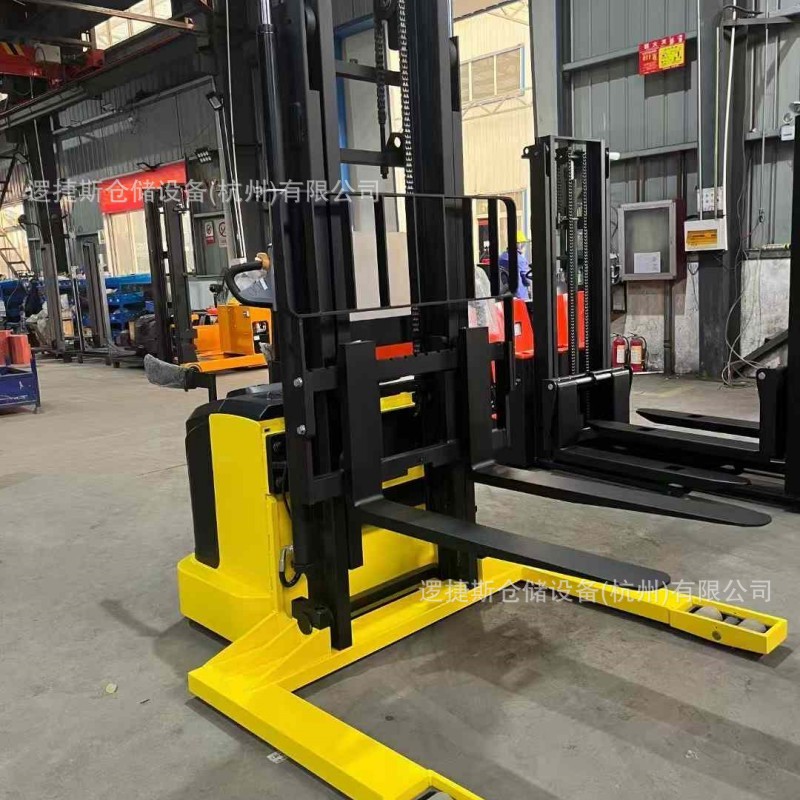 All-electric forklift station driving type electric stacker warehouse loading and unloading lifting truck battery pallet stacking forklift truck