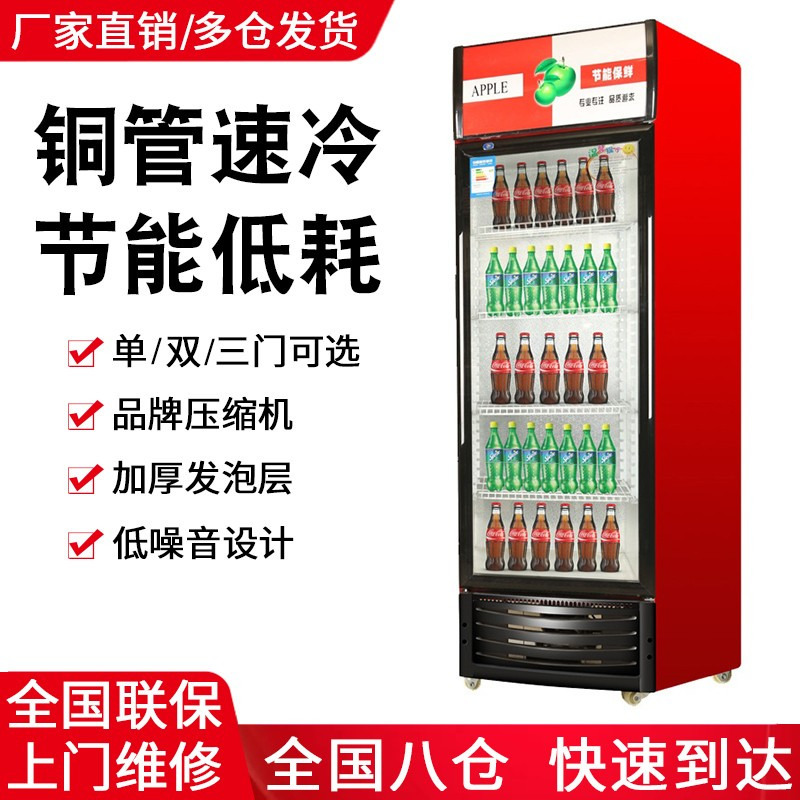 Beverage Cabinet Commercial Vertical dondurucu soyuducu tək Door Supermarket Restaurant Beer Cabinet Double Door Fresh-keeping Cabinet Refrigerated displey Cabinet