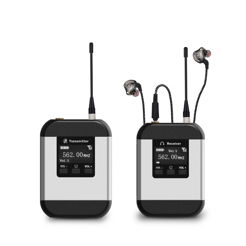 Portable stage wireless in-ear monitoring system for music band performances and rehearsals