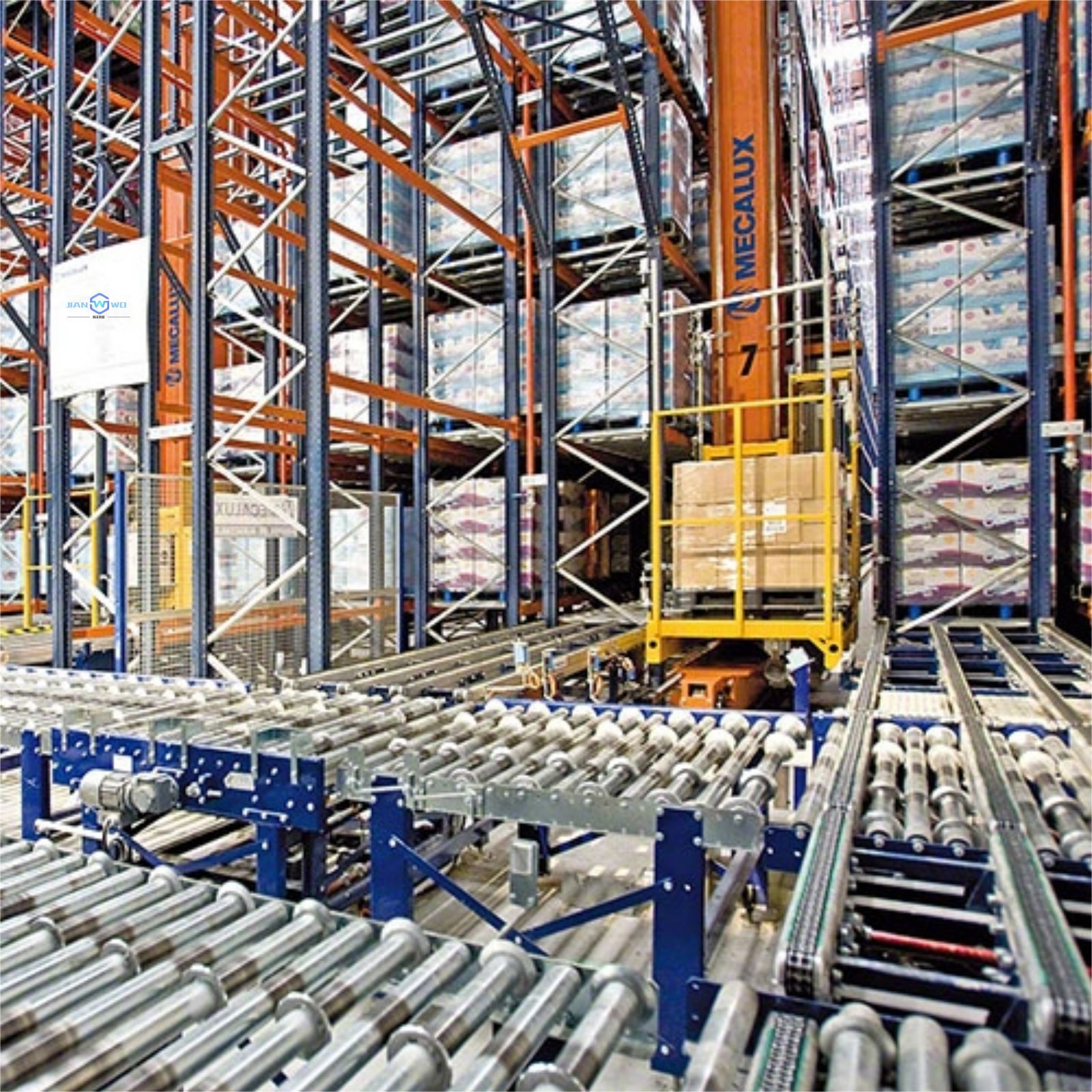 Intelligent Logistics System Automated Vertical Warehouse Agv Transplanting Robot Storage Shelves