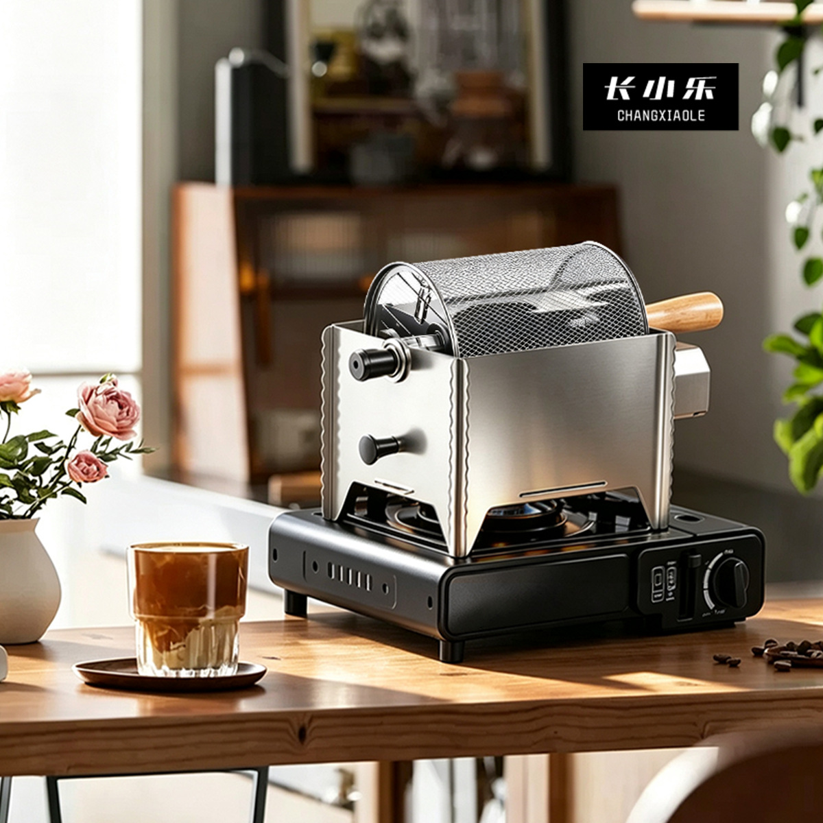 Chang Xiaole X14 Coffee Bean Roaster Direct Fire Roasting Pot for Home and Commercial Use (Bilingual in Chinese and English)