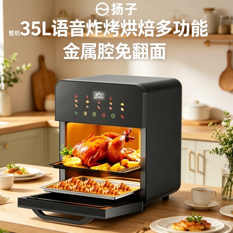 Аэрогриль Yangzi 36 л для дома, новая модель, сенсорный экран, большая вместимость…