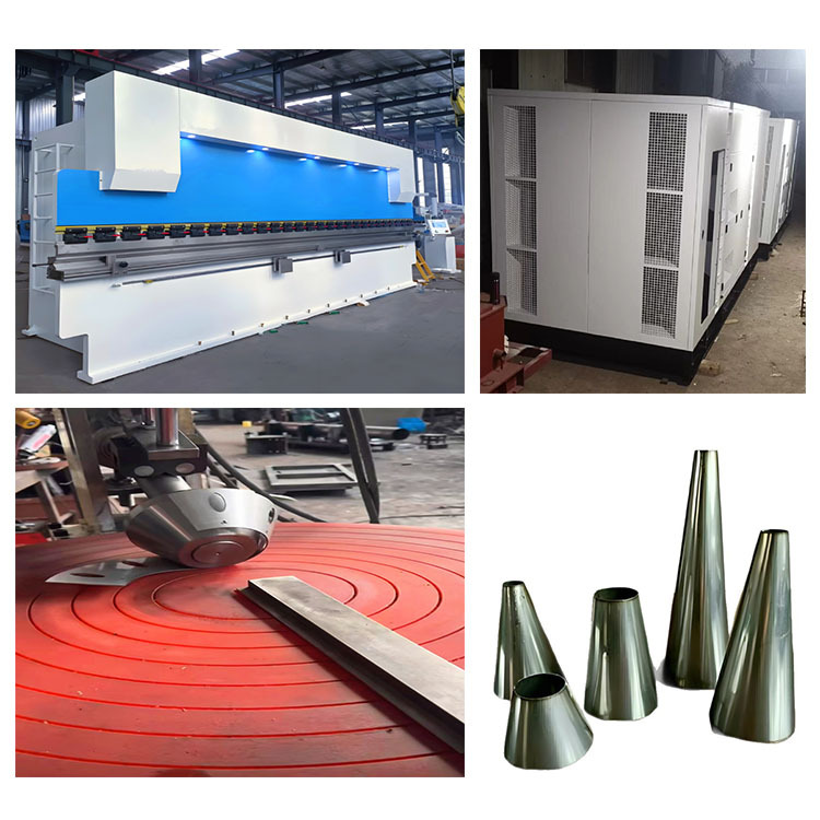 Böyük CNC bükmə dəzgahı, təbəqə metalın rənglənməsi və toz boya ilə örtülməsi, konusvari … lazer…