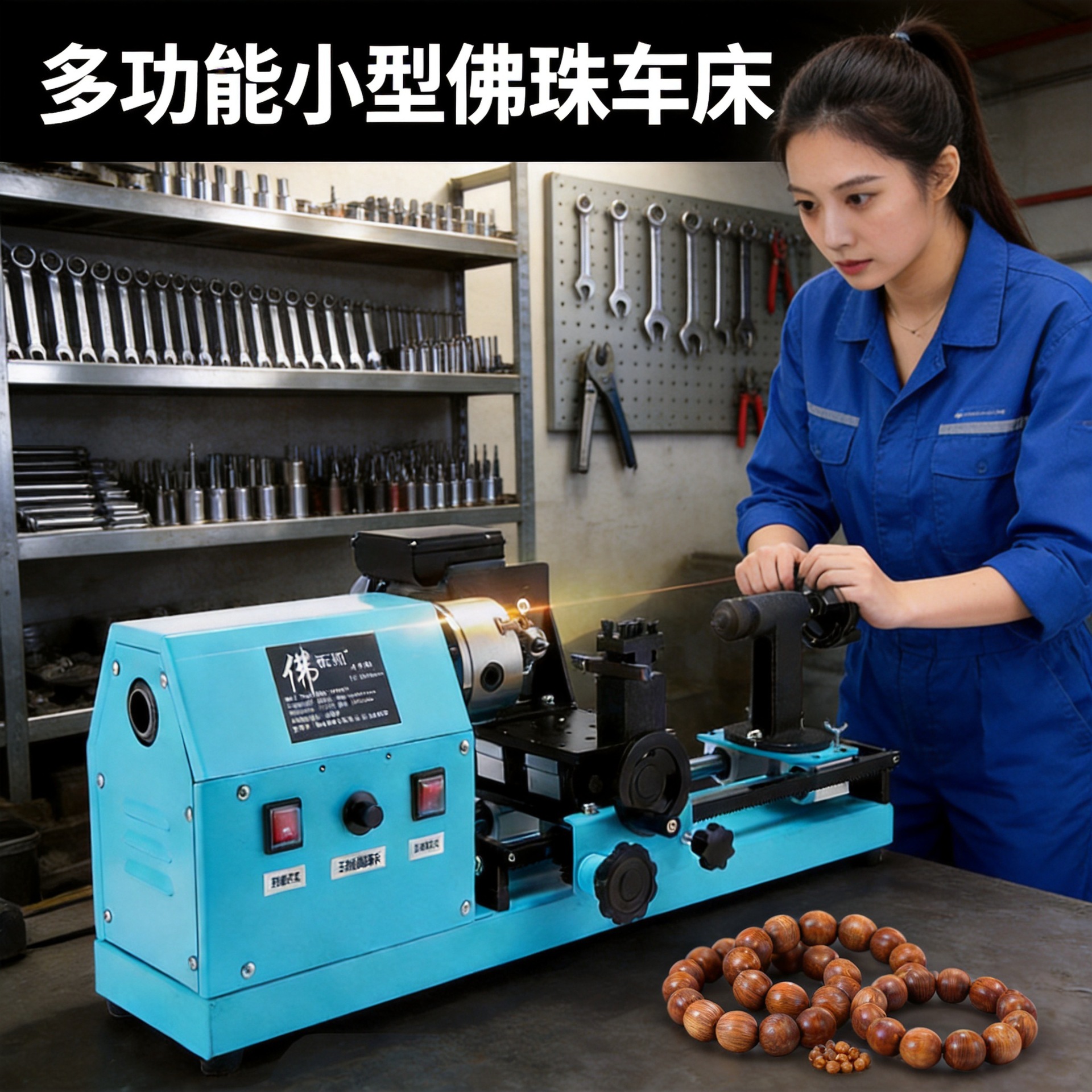 çox satılan Multifunctional kiçik Buddha Bead qurğu Ball Bead qurğu Woodworking Lathe Wood Bead qurğu Lathe Buddha Bead Bracelet Bodhi emal