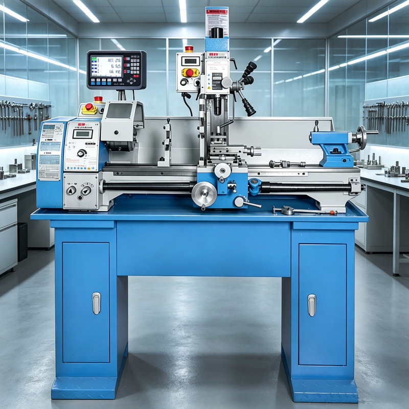 Shanghai Fumei Multifunctional Lathe and Milling Machine with Digital Display, German-Style Metal Industrial-Grade Processing Integrated Composite Machine Tool