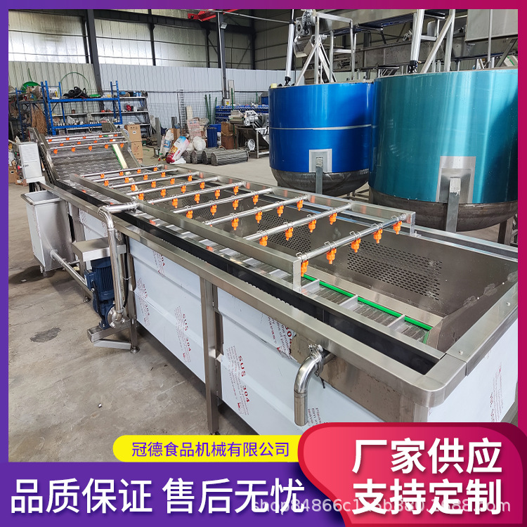 Fully Automatic Fruit and Vegetable Bubble Washing Machine Corn Broccoli Fruit Vegetable Cleaning Processing Line Food Machinery